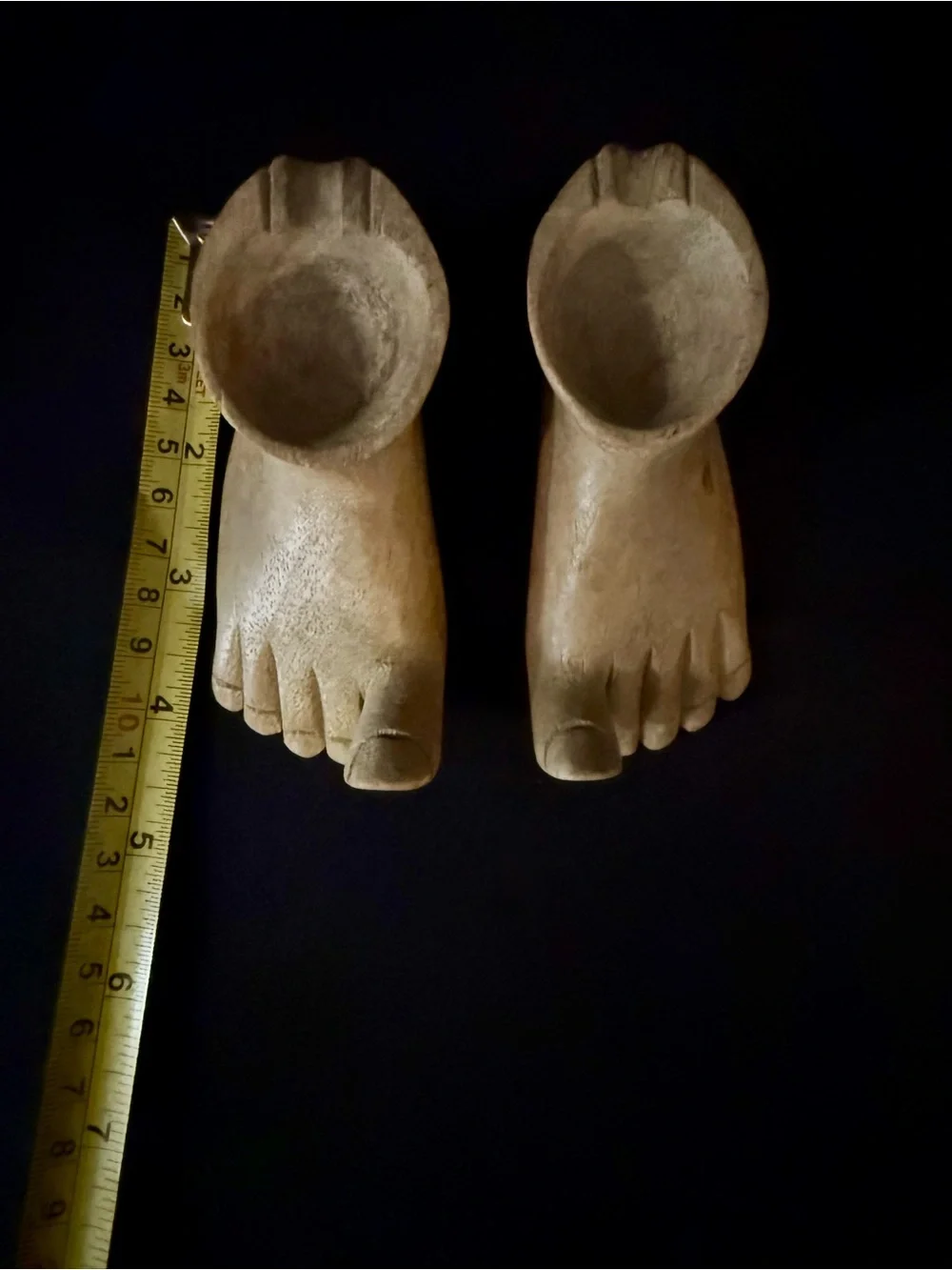 Quirky Wooden Foot Ashtray - Pair: (2) Feet